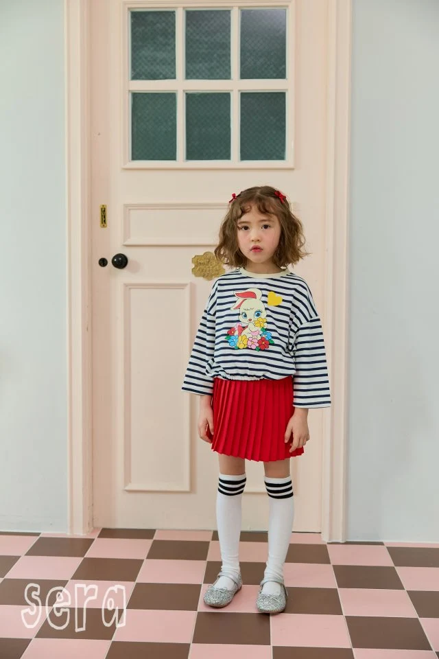 Sera - Korean Children Fashion - #kidsstore - Heart Pleated Skirt - 8