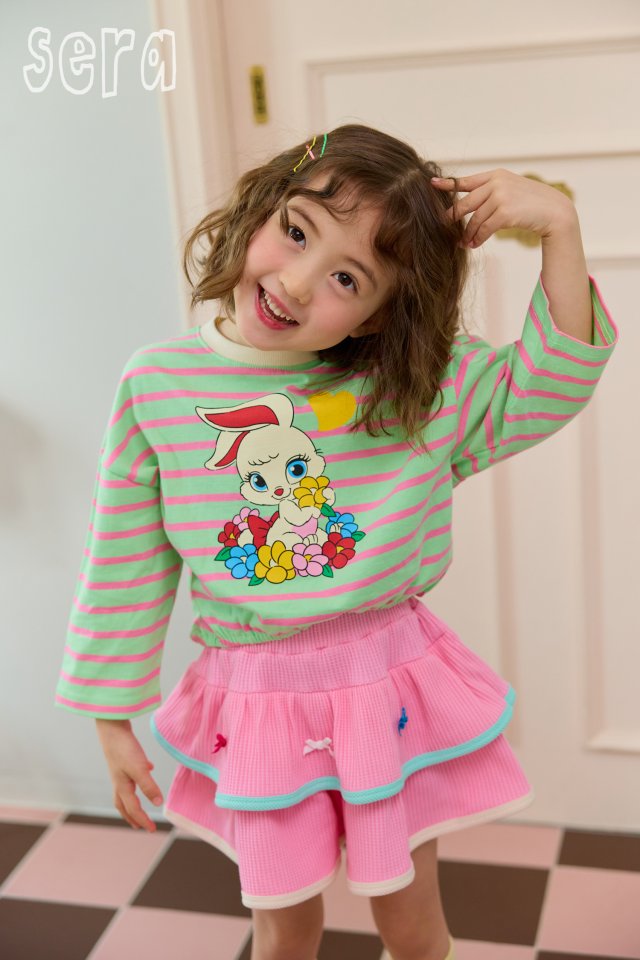 Sera - Korean Children Fashion - #kidsstore - Flower Stripe Tee - 6