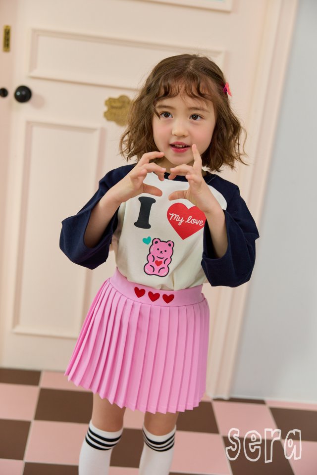 Sera - Korean Children Fashion - #kidzfashiontrend - Love Raglan Tee - 3