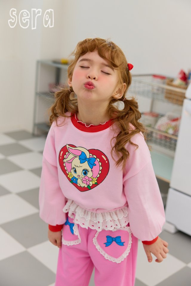 Sera - Korean Children Fashion - #kidzfashiontrend - Lace Heart Sweatshirts - 12