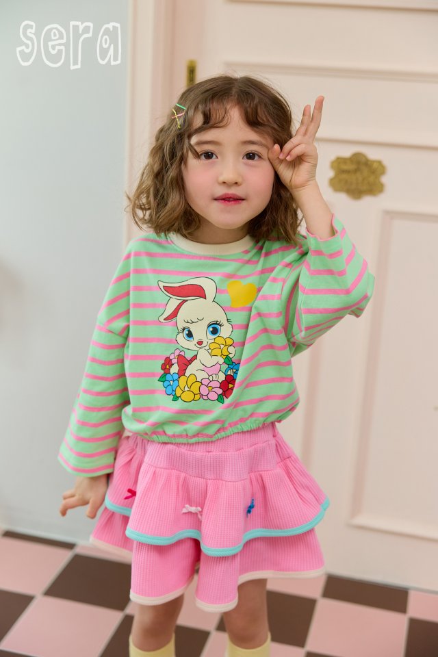 Sera - Korean Children Fashion - #kidzfashiontrend - Flower Stripe Tee - 7