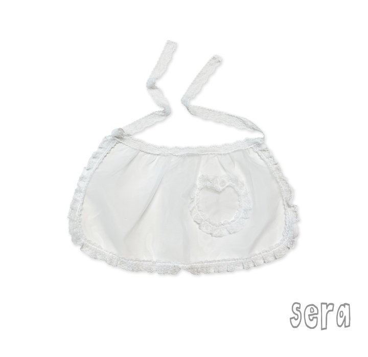 Sera - Korean Children Fashion - #kidzfashiontrend - Lace Heart Apron