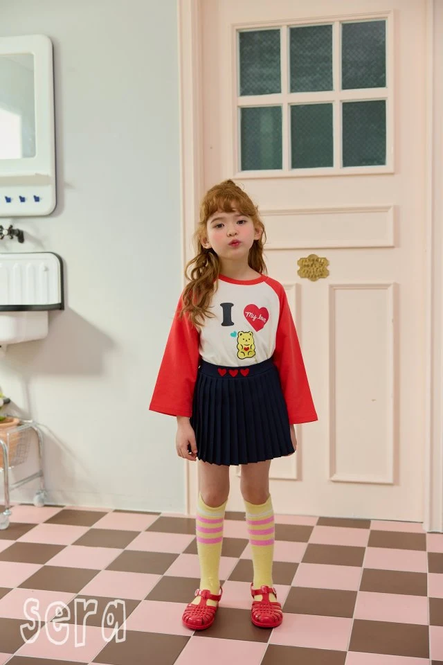 Sera - Korean Children Fashion - #littlefashionista - Heart Pleated Skirt - 11