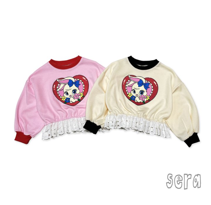 Sera - Korean Children Fashion - #magicofchildhood - Lace Heart Sweatshirts