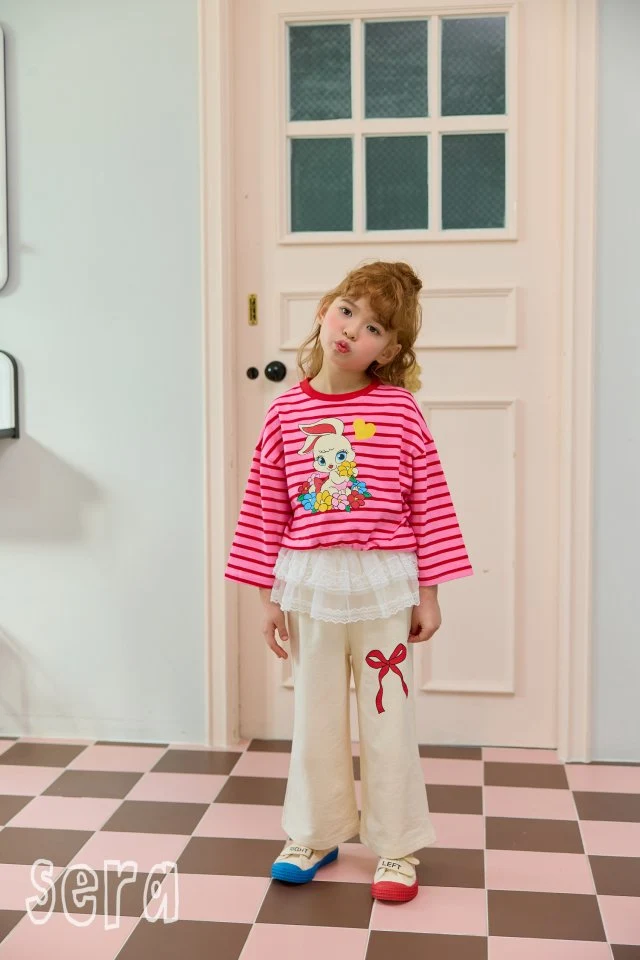 Sera - Korean Children Fashion - #magicofchildhood - Flower Stripe Tee - 10