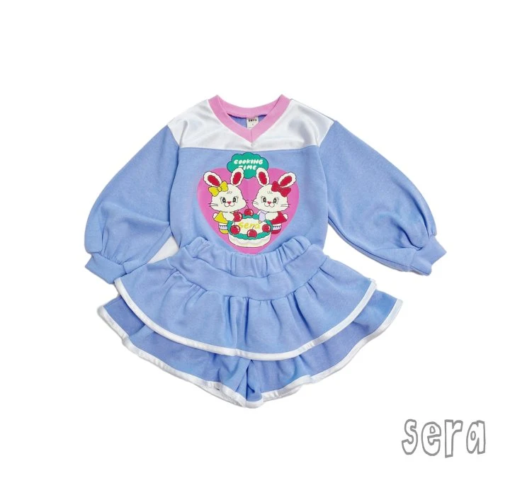 Sera - Korean Children Fashion - #magicofchildhood - Twin Heart Skirt Pants Top Bottom Set - 2