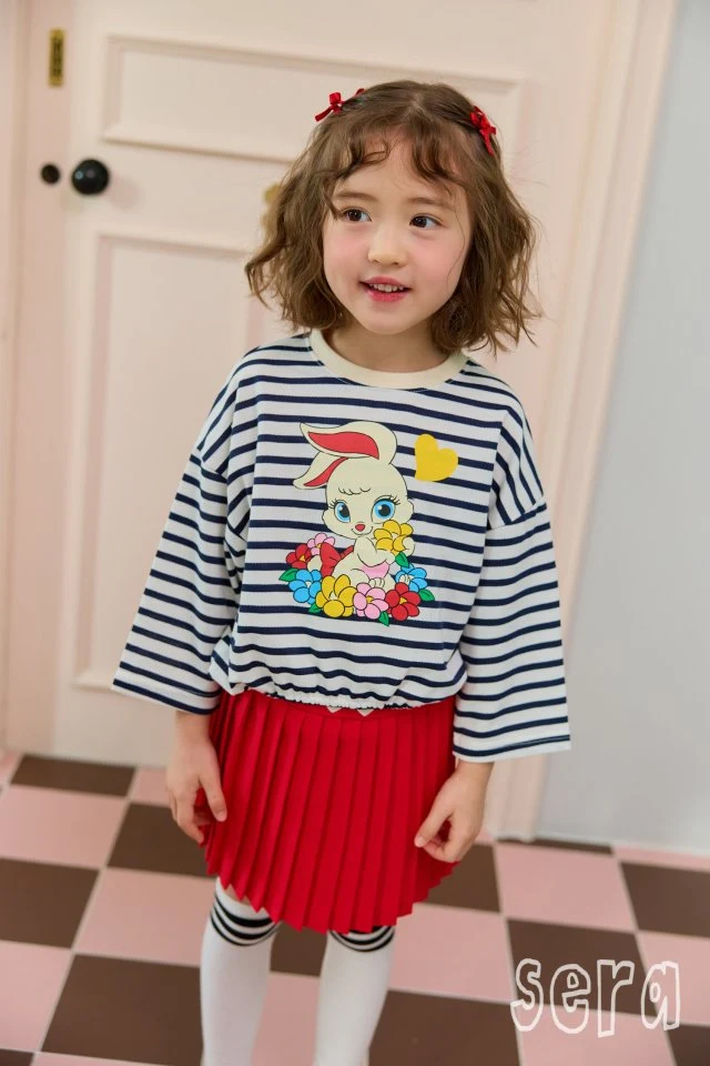 Sera - Korean Children Fashion - #minifashionista - Flower Stripe Tee - 11