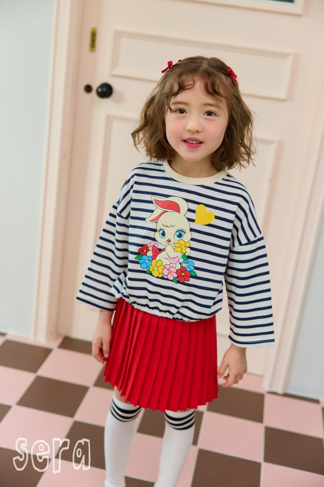 Sera - Korean Children Fashion - #prettylittlegirls - Flower Stripe Tee - 12