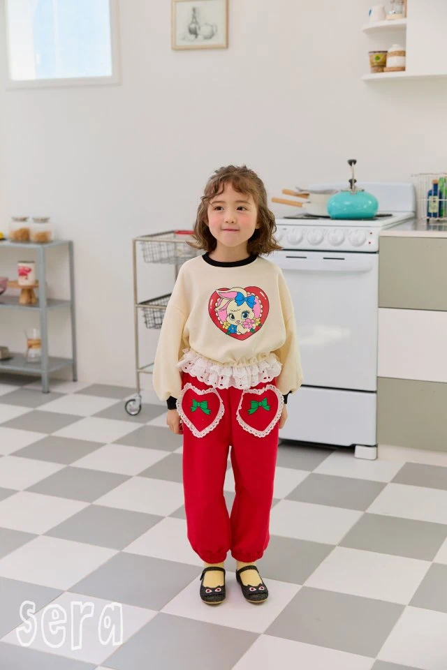 Sera - Korean Children Fashion - #toddlerclothing - Lily Heart Lace Pants - 5