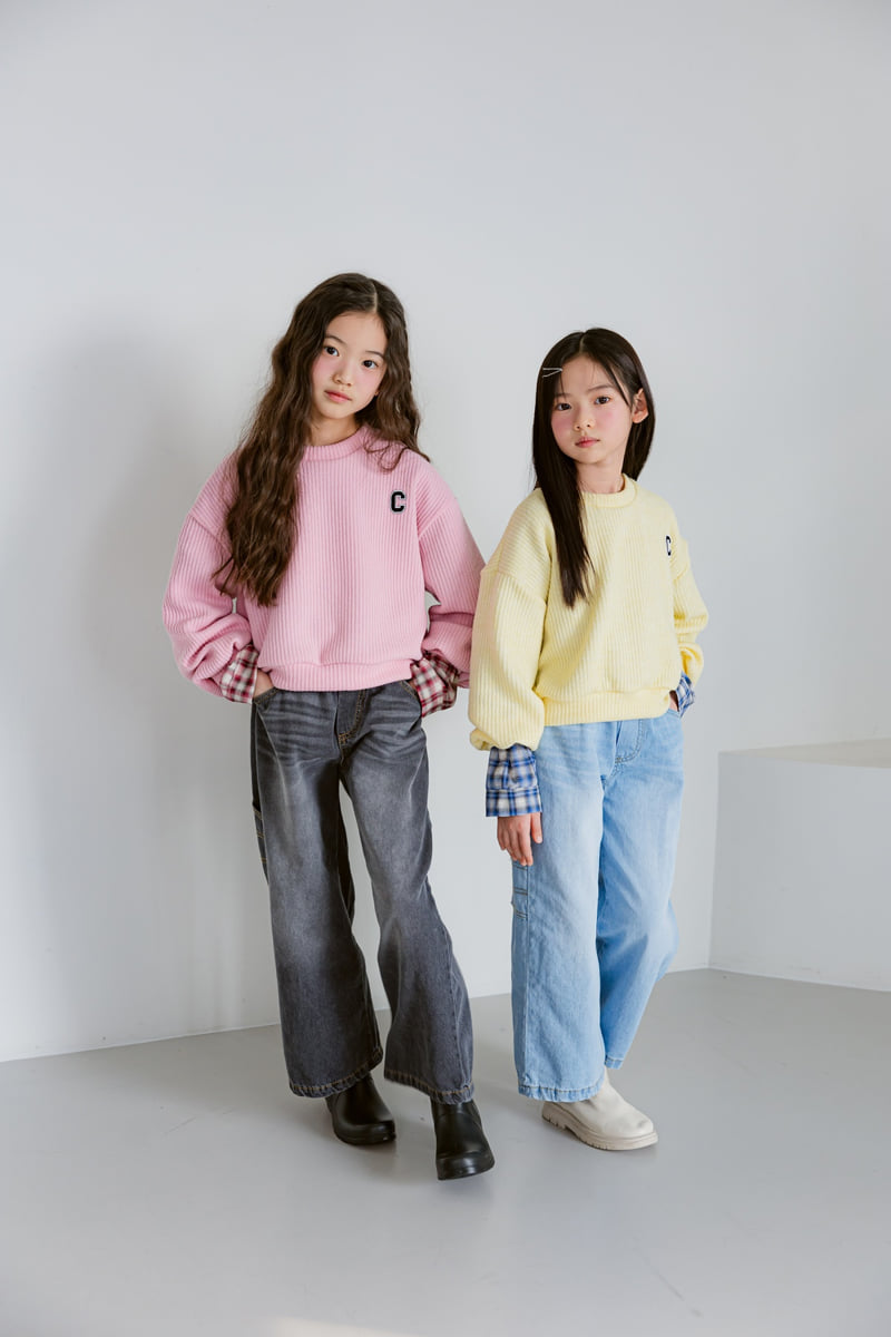 Sm2 - Korean Children Fashion - #Kfashion4kids - P03 Wide Pocket Denim Pants - 10