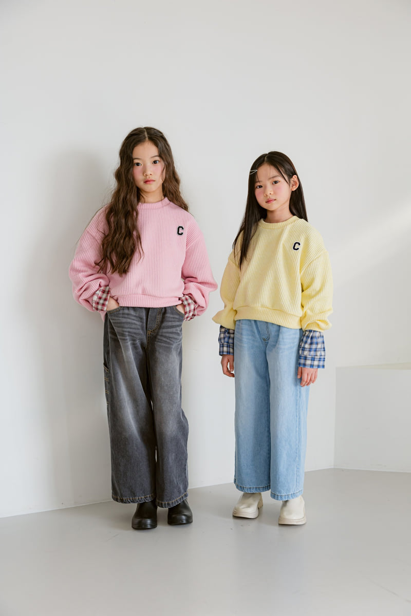 Sm2 - Korean Children Fashion - #childofig - P03 Wide Pocket Denim Pants