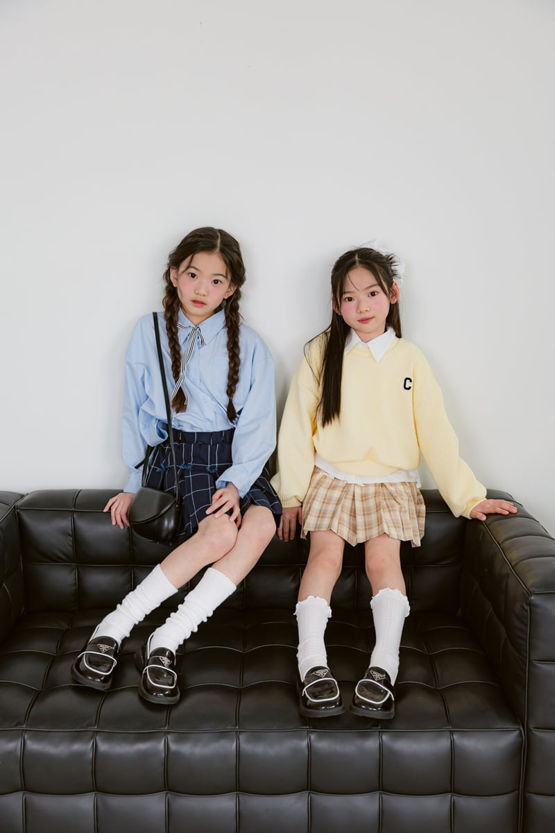 Sm2 - Korean Children Fashion - #designkidswear - K02 Check Ribbon Skirt - 6