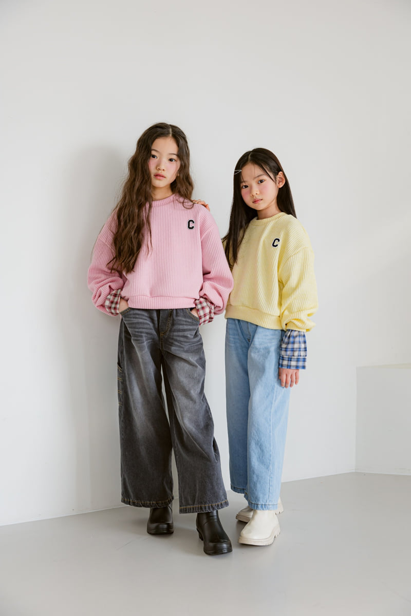 Sm2 - Korean Children Fashion - #discoveringself - P03 Wide Pocket Denim Pants - 5