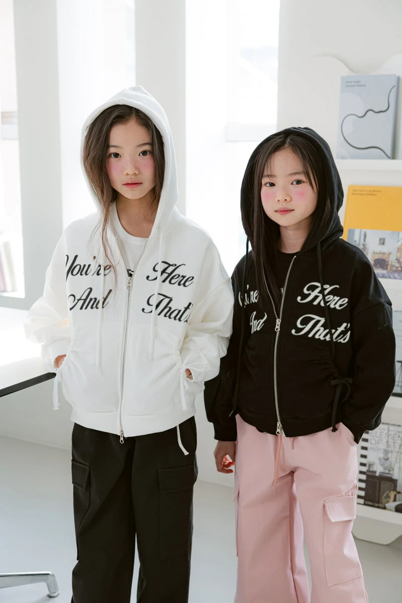 Sm2 - Korean Children Fashion - #kidsshorts - J01 Lettering Two Way Hooded Zip-up Jacket