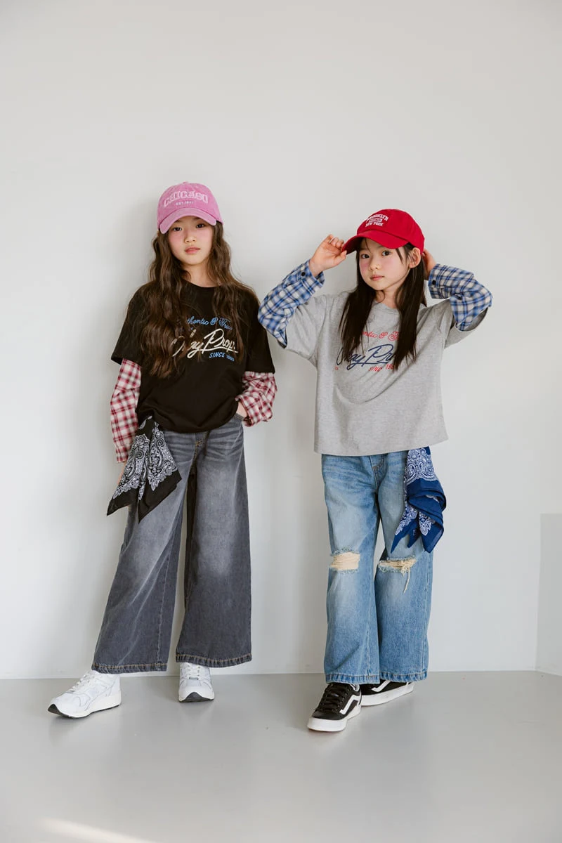 Sm2 - Korean Children Fashion - #kidsshorts - T03 Vintage Layered Tee - 8