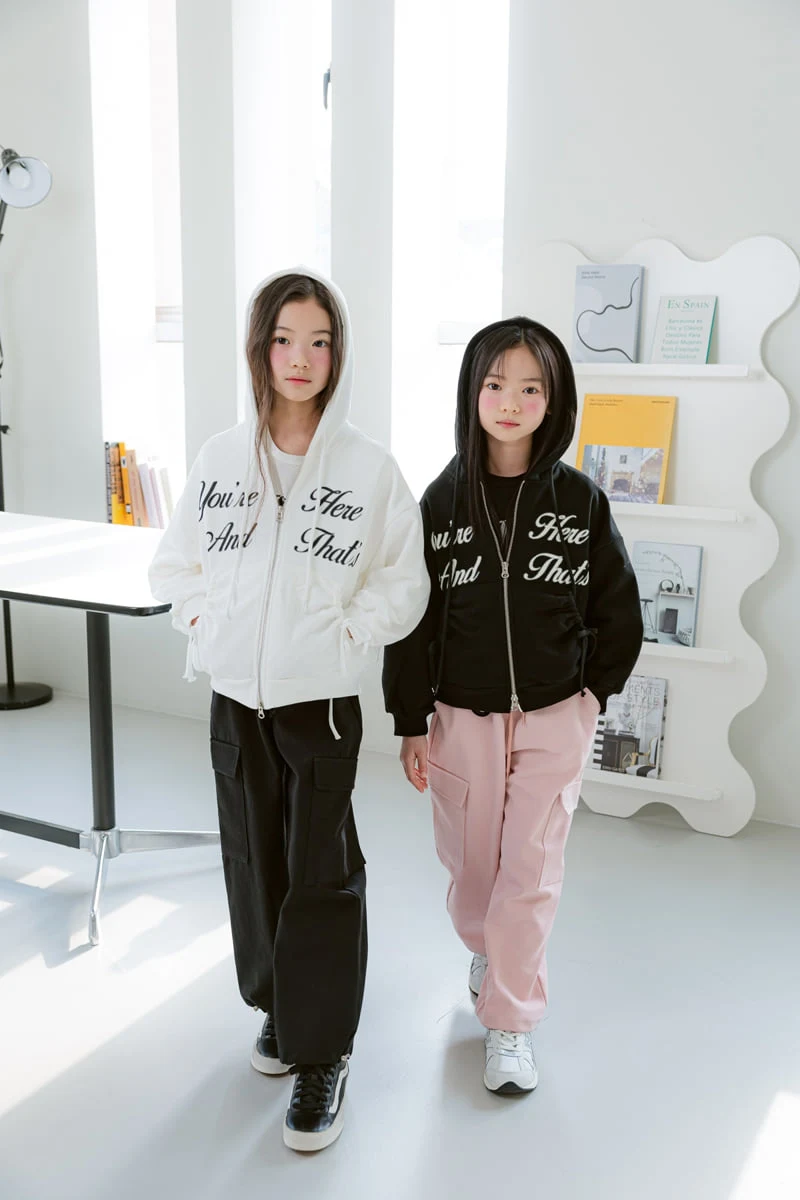 Sm2 - Korean Children Fashion - #littlefashionista - J01 Lettering Two Way Hooded Zip-up Jacket - 5