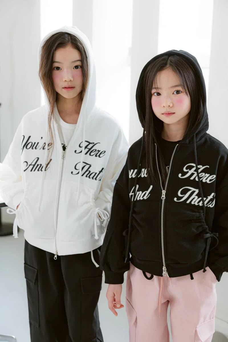 Sm2 - Korean Children Fashion - #minifashionista - J01 Lettering Two Way Hooded Zip-up Jacket - 7