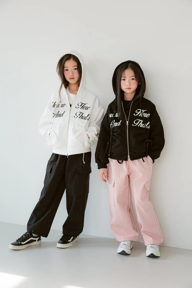 Sm2 - Korean Children Fashion - #prettylittlegirls - J01 Lettering Two Way Hooded Zip-up Jacket - 8