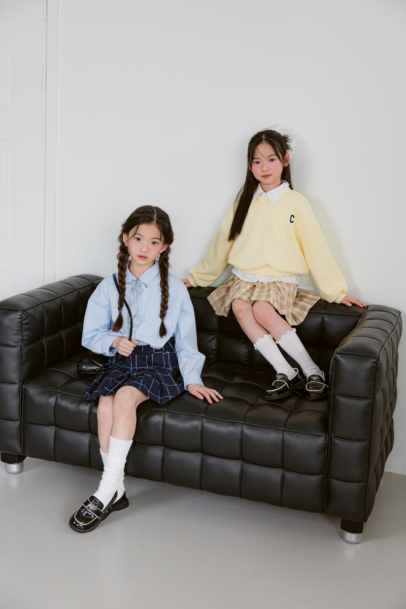 Sm2 - Korean Children Fashion - #prettylittlegirls - K02 Check Ribbon Skirt - 2