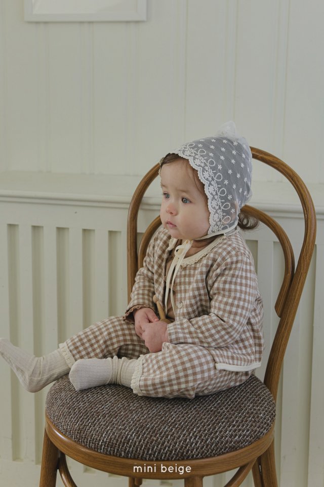 The Beige - Korean Baby Fashion - #onlinebabyshop - Check Cardigan - 4