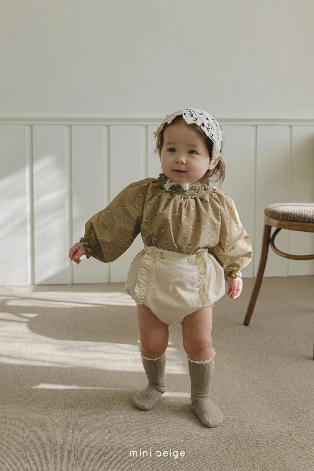 The Beige - Korean Baby Fashion - #babyboutique - Cut Shirring Bloomers - 10