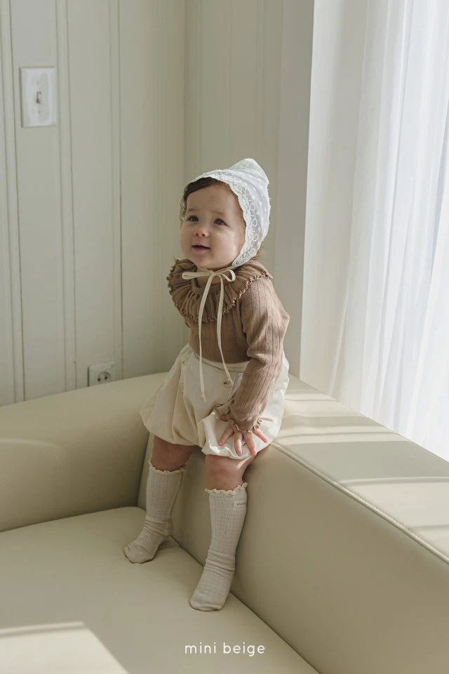 The Beige - Korean Baby Fashion - #babyboutiqueclothing - Eyelet Frill Tee - 3