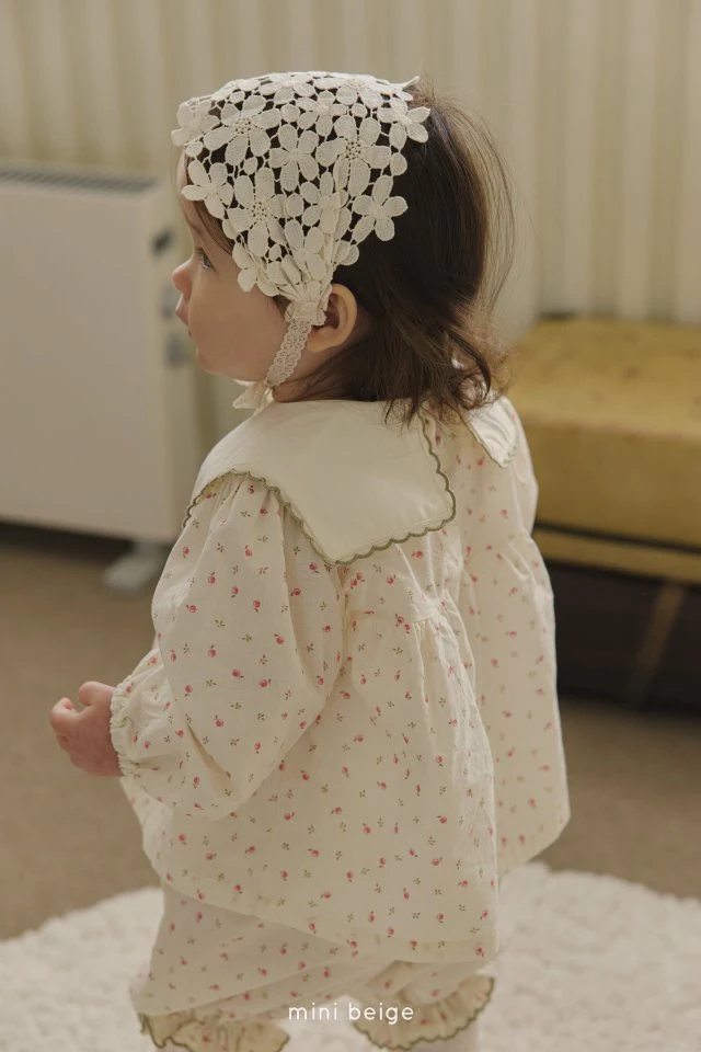 The Beige - Korean Baby Fashion - #babyboutiqueclothing - Sarah Embroidery Set - 7