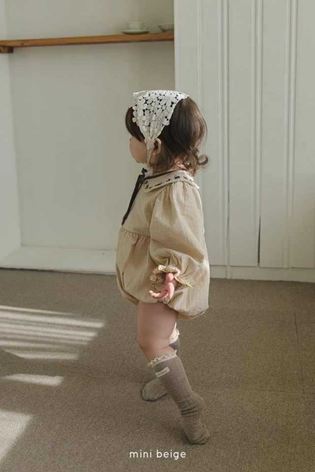 The Beige - Korean Baby Fashion - #babyfashion - Printed Collar Suit - 10