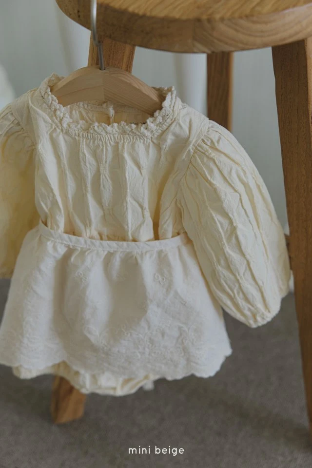 The Beige - Korean Baby Fashion - #babyfashion - Mini Lace Apron - 3