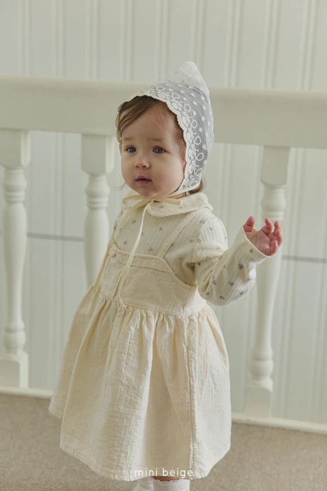 The Beige - Korean Baby Fashion - #babyfever - Open Suspenders Skirt - 11