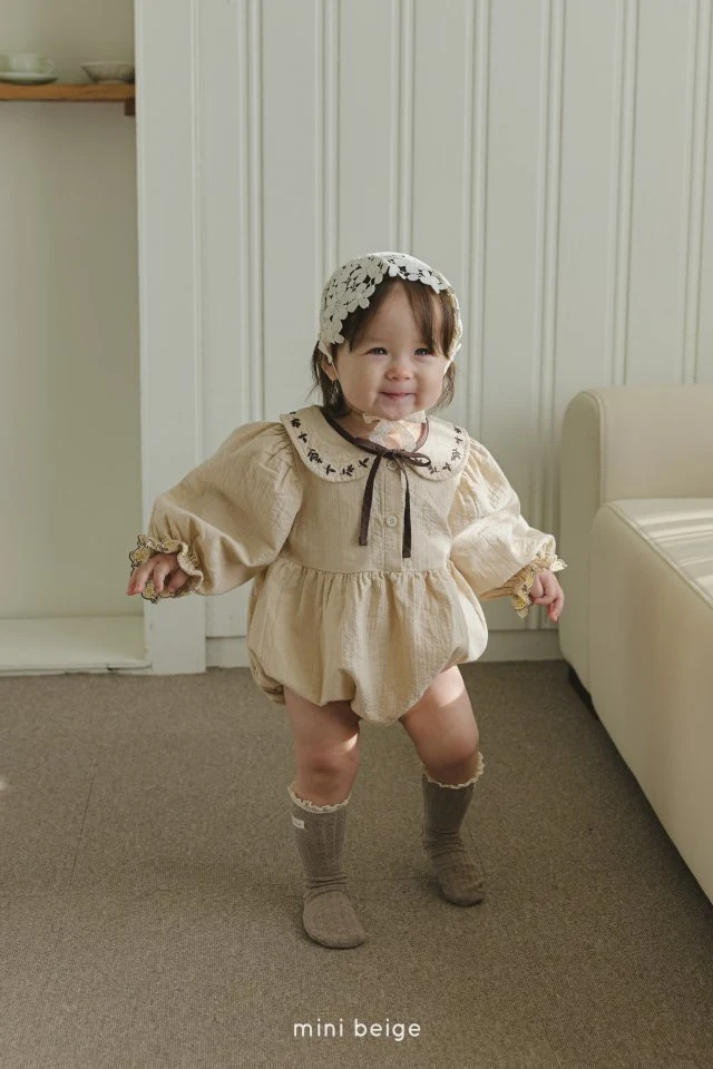 The Beige - Korean Baby Fashion - #babyfever - Printed Collar Suit - 11