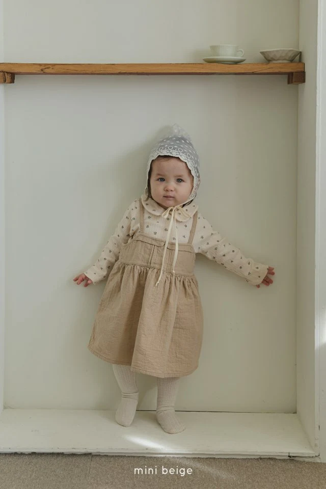 The Beige - Korean Baby Fashion - #babygirlfashion - 25 Ribbed Flower Collar Tee - 6