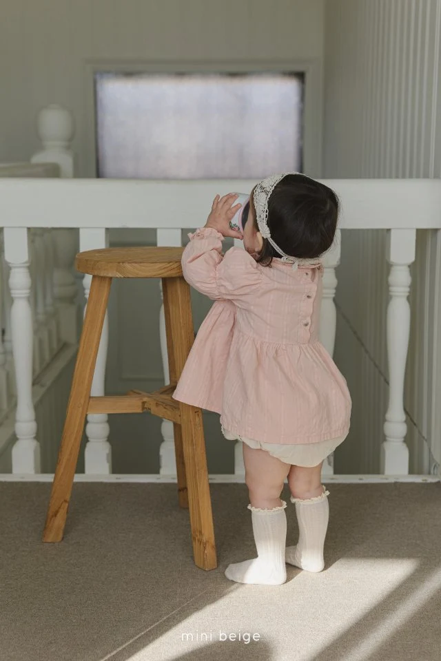 The Beige - Korean Baby Fashion - #babyfever - 25 Puff Sleeve Blouse - 4