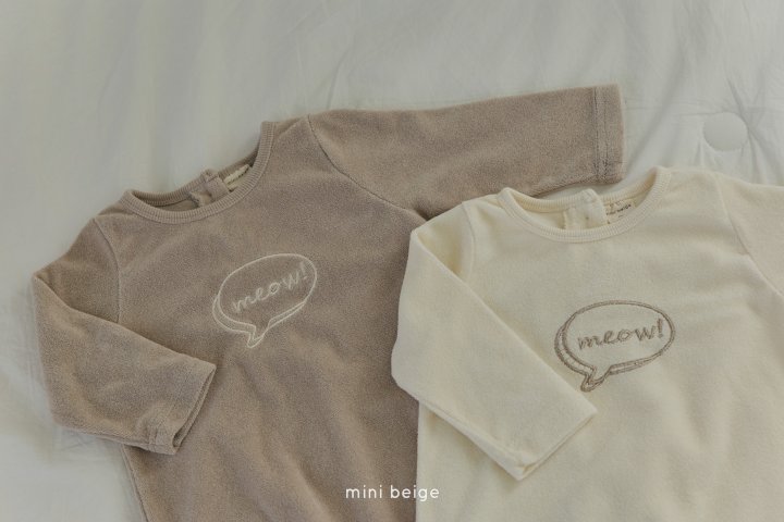 The Beige - Korean Baby Fashion - #babylifestyle - Terry Embroidery Suit