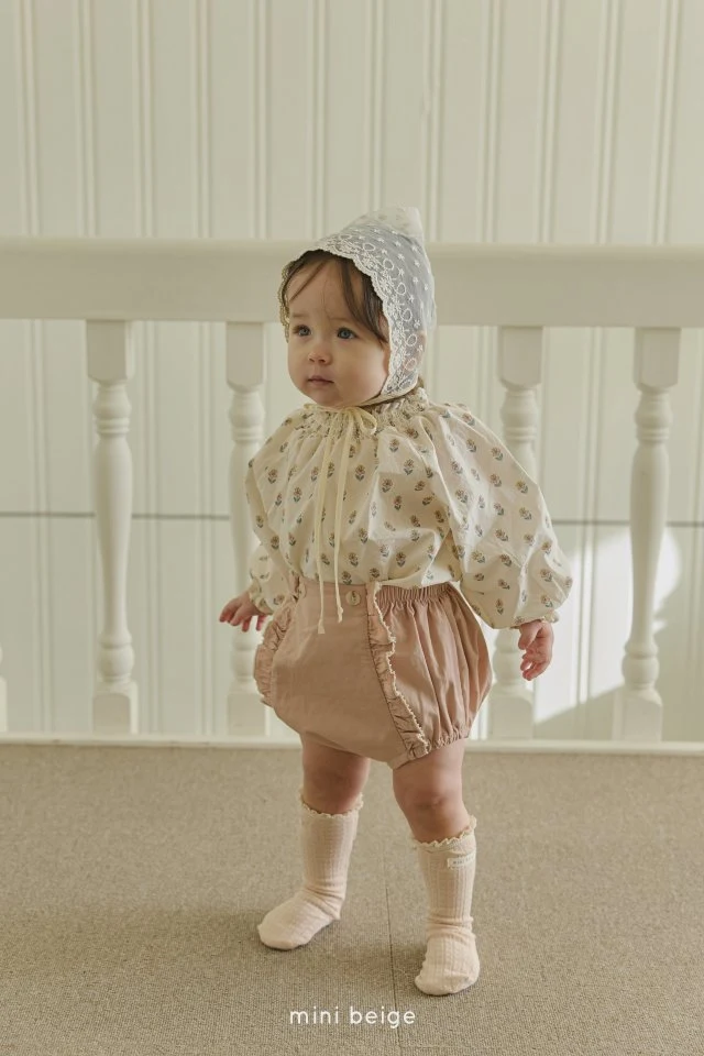 The Beige - Korean Baby Fashion - #babylifestyle - Cut Shirring Bloomers