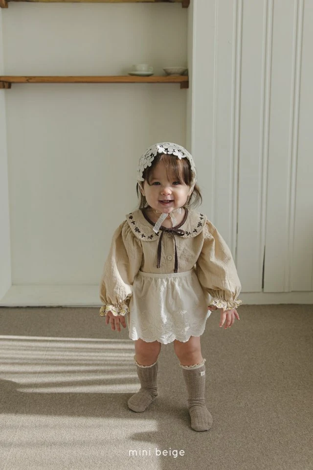 The Beige - Korean Baby Fashion - #babyoninstagram - Mini Lace Apron - 7