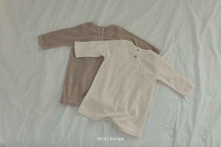 The Beige - Korean Baby Fashion - #babyootd - Terry Embroidery Suit - 3