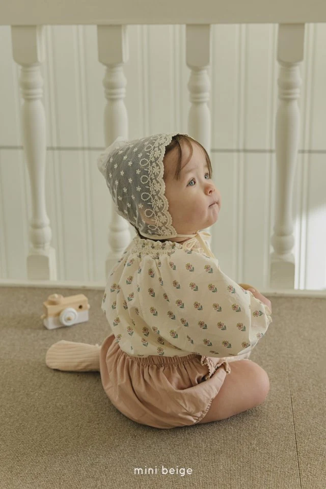 The Beige - Korean Baby Fashion - #babyootd - Cut Shirring Bloomers - 3