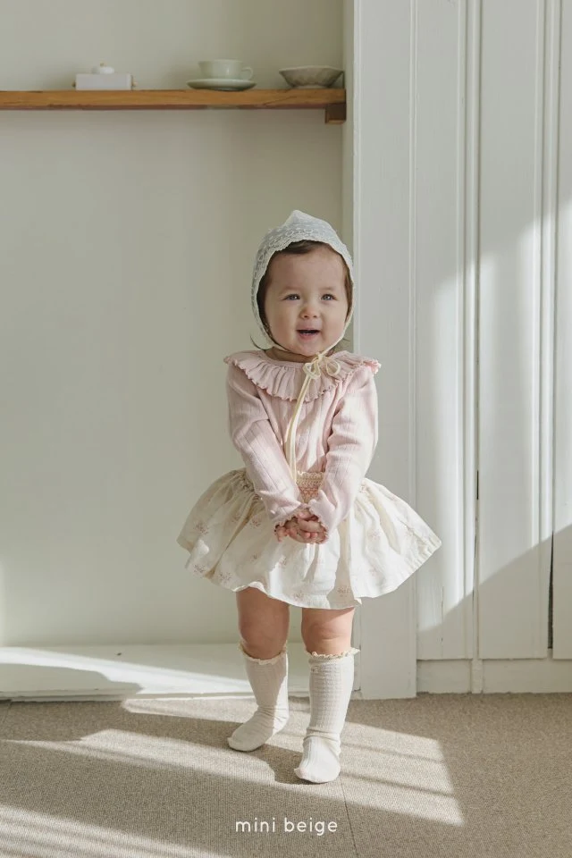 The Beige - Korean Baby Fashion - #babyoutfit - Eyelet Frill Tee - 11