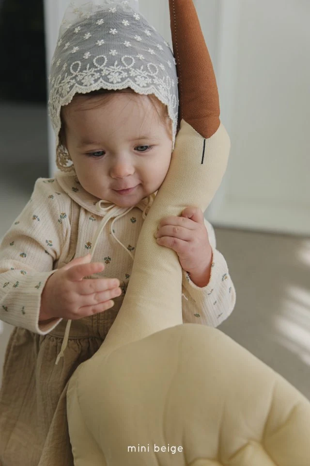 The Beige - Korean Baby Fashion - #babyoutfit - 25 Ribbed Flower Collar Tee - 10