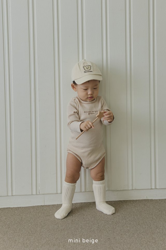 The Beige - Korean Baby Fashion - #babyoutfit - Embroidered Stripe Suit - 6