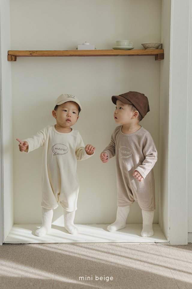 The Beige - Korean Baby Fashion - #babyoutfit - Terry Embroidery Suit - 5