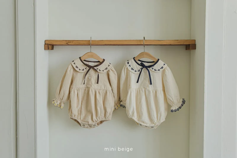 The Beige - Korean Baby Fashion - #babyoutfit - Printed Collar Suit