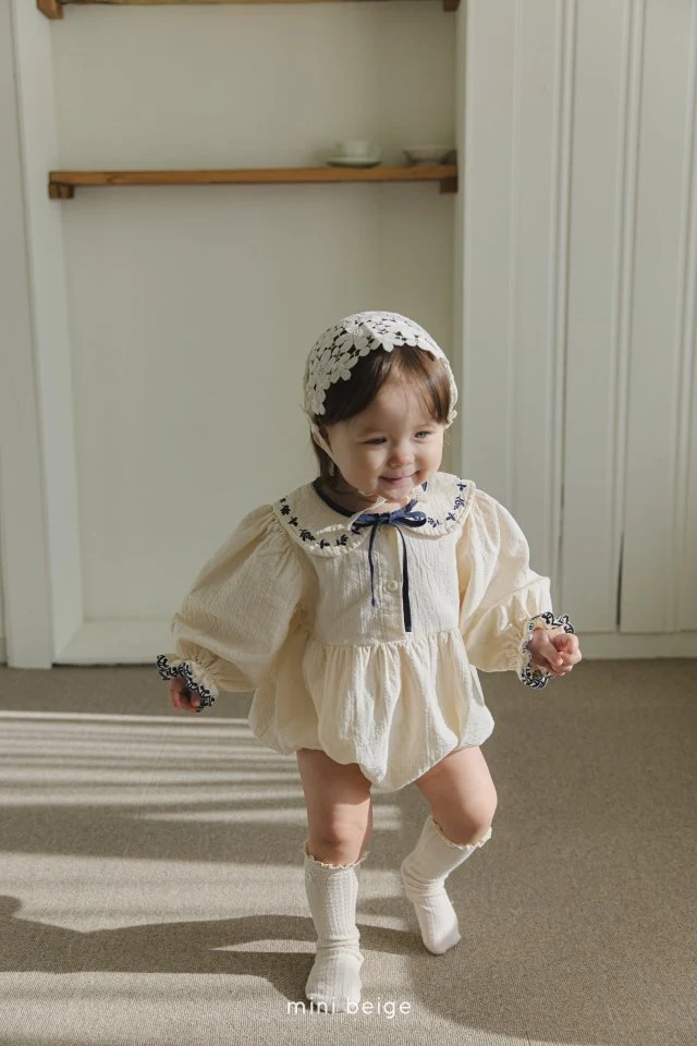 The Beige - Korean Baby Fashion - #babyoutfit - Printed Collar Suit - 2