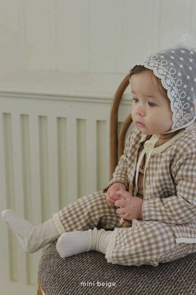 The Beige - Korean Baby Fashion - #babyoutfit - Check Bootcut Leggings - 5