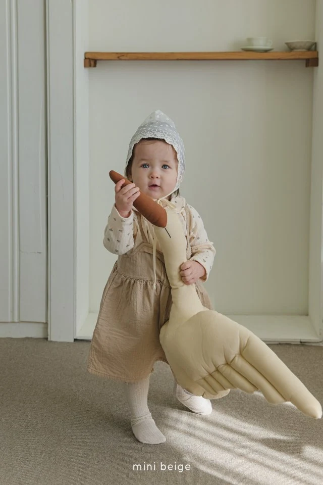 The Beige - Korean Baby Fashion - #babywear - Open Suspenders Skirt - 3