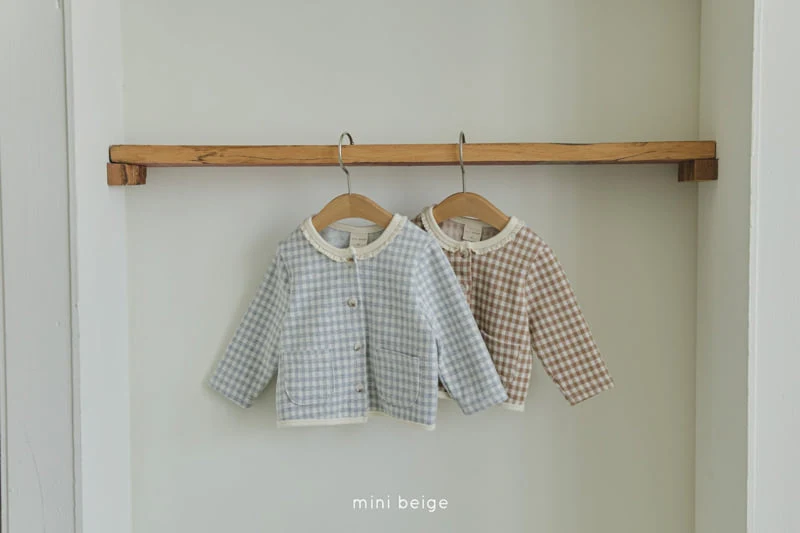 The Beige - Korean Baby Fashion - #babywear - Check Cardigan