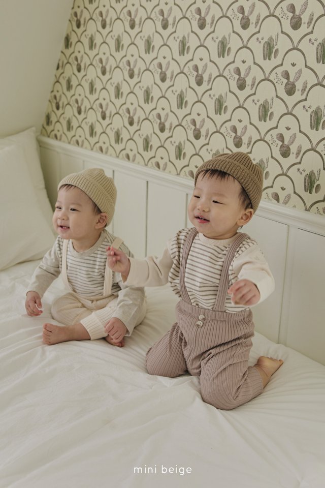 The Beige - Korean Baby Fashion - #onlinebabyshop - 25 Ribbed Overalls - 6