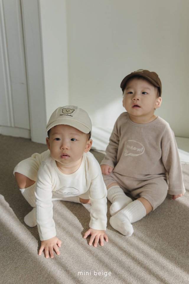 The Beige - Korean Baby Fashion - #onlinebabyshop - Terry Embroidery Suit - 8