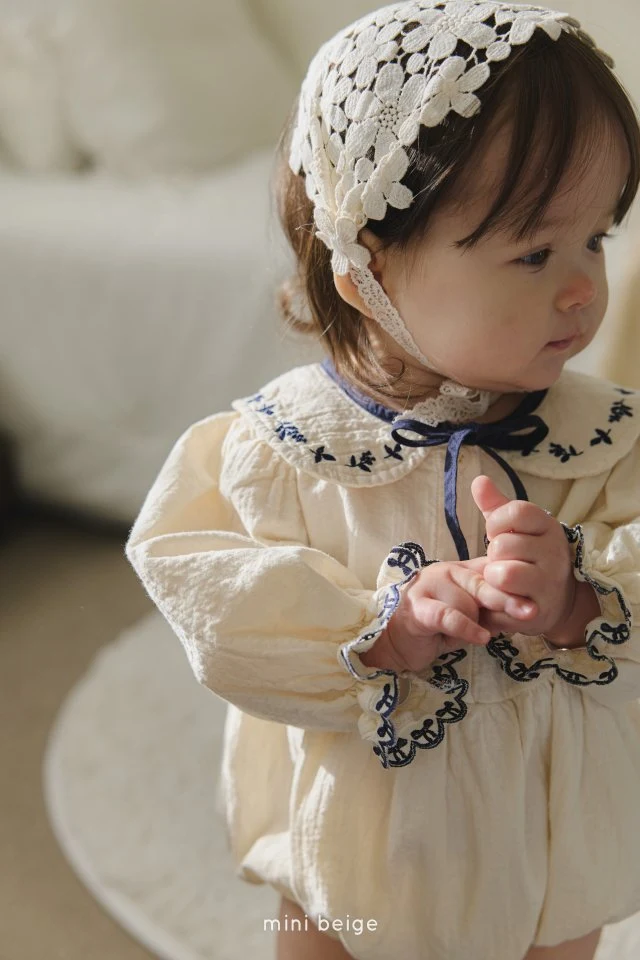 The Beige - Korean Baby Fashion - #onlinebabyshop - Printed Collar Suit - 5